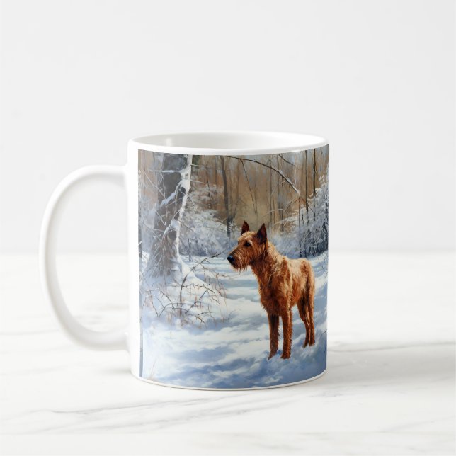 Taza De Café Navidades de Irish Terrier Let It Snow (Izquierda)