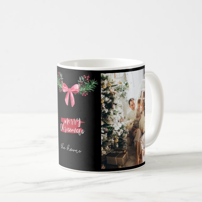 Taza De Café Navidades de jardineras fotográficas familiares pe (Anverso derecho)