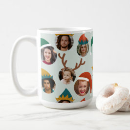 Taza De Café Navidades de Jewel Tones Silly Gorra Seis Collages