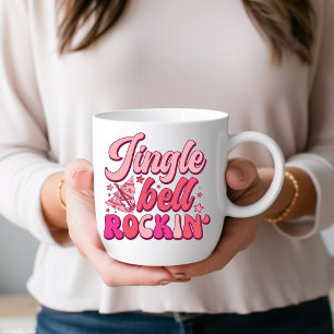 Taza De Café Navidades de Jingle Bell Rockin bebiendo café Mug