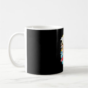 Taza De Café Navidades de julio en el surf de Santa Hawái