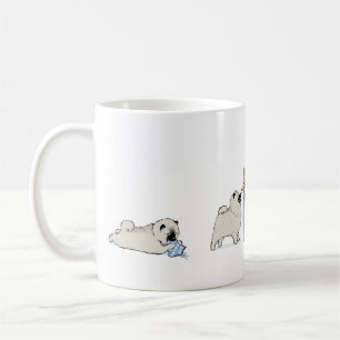 Taza De Café Navidades de Keeshond Puppies   Fiesta de Cute Kee