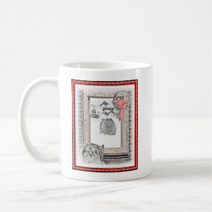 Taza De Café Navidades de Keeshond Ventana de Invierno Pintura
