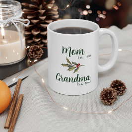 Taza De Café Navidades de la abuela Personalizado Keepsake