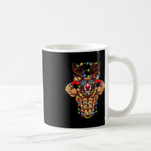 Taza De Café Navidades de la construcción de bodybuilding de re
