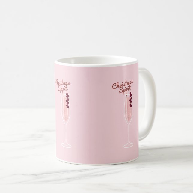 Taza De Café Navidades de la espuma rosa (Anverso derecho)