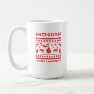 Taza De Café Navidades de la familia Michigan Coffee Mug