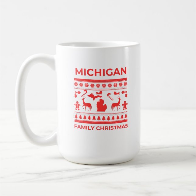 Taza De Café Navidades de la familia Michigan Coffee Mug (Izquierda)