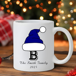 Taza De Café Navidades de la familia Monograma de la Marina de