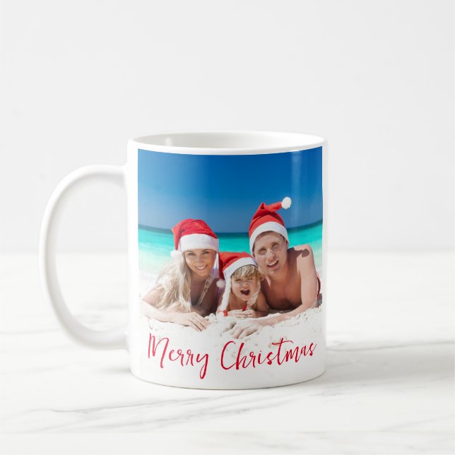Taza De Café Navidades De La Familia Sun Foto Blanca (Izquierda)
