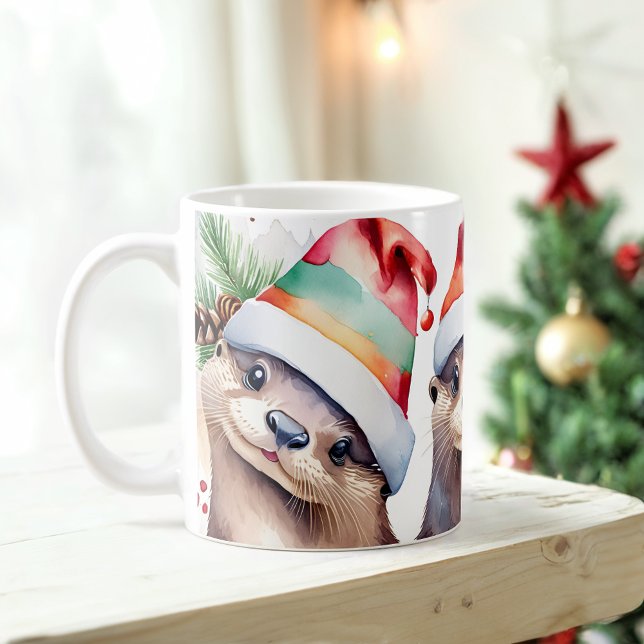 Taza De Café Navidades de la fiesta de las nubes acuarela (Subido por el creador)