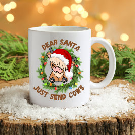Taza De Café Navidades de la granja Highland Cow