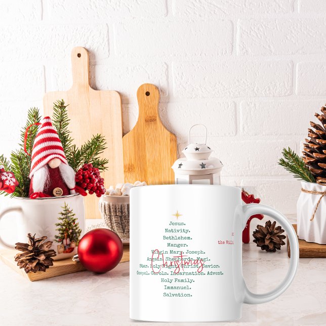 Taza De Café Navidades de la Natividad Fe Cristiana Jesús Relig (Nativity Christmas Christian Faith Jesus Religious Coffee Mug)