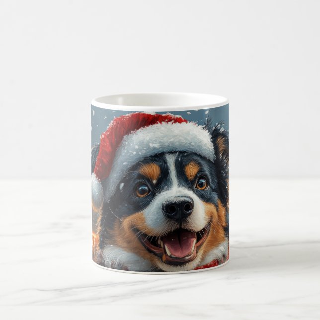 Taza De Café Navidades de la Pascua de Roller de Perro de Pasto (Centro)