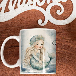 Taza De Café Navidades de la sirena de invierno
