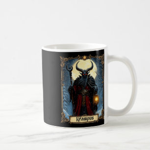 Taza De Café Navidades de la tarjeta Merry Krampus Tarot horror