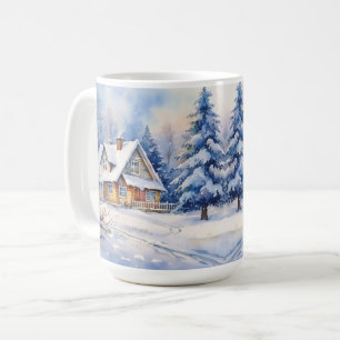 Taza De Café Navidades de la vieja casa de moda vintage