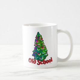 Taza De Café Navidades de la vieja escuela dicen árbol de diver