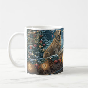 Taza De Café Navidades de Labrador: Viaje festivo