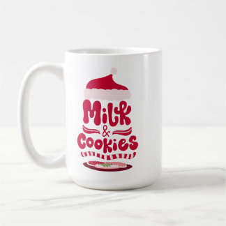 Taza De Café Navidades de leche y galletas.