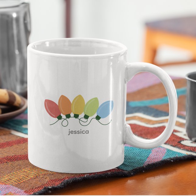 Taza De Café Navidades de luces gráficas modernas (Subido por el creador)