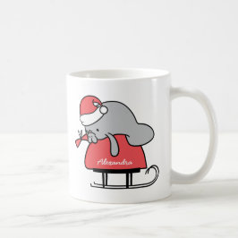 Taza De Café Navidades de Manatee Cute Nombre Mug