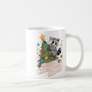 Taza De Café Navidades de mapache divertidos: Trash Panda Xmas
