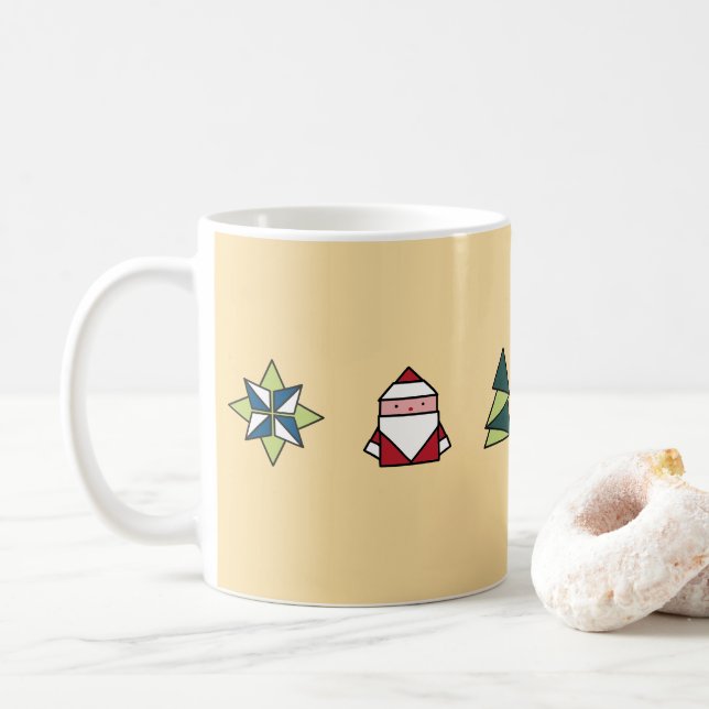 Taza De Café Navidades de Marzipan Origami (Con donut)