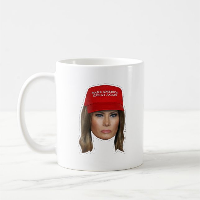 Taza De Café Navidades de Melania Trump MAGA (Izquierda)