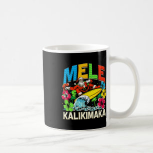 Taza De Café Navidades de Mele Kalikimaka Navidad Santa Summer 