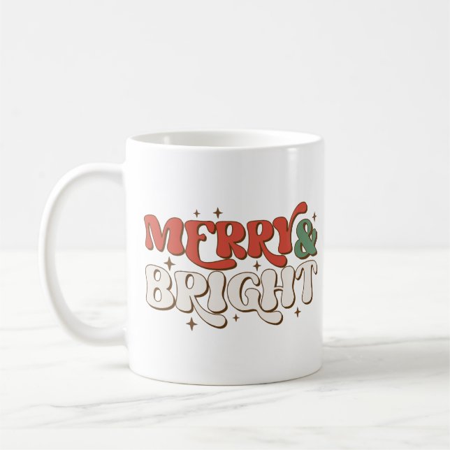 Taza De Café Navidades de Merry & Bright Retro (Izquierda)