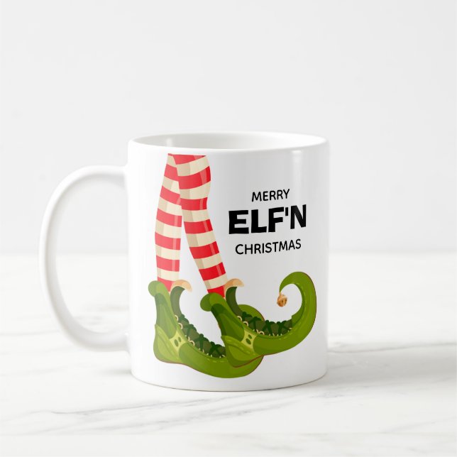 Taza De Café Navidades de Merry Elf'n (Izquierda)
