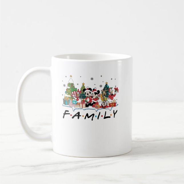 Taza De Café navidades de mickey y amigo de familia (Izquierda)