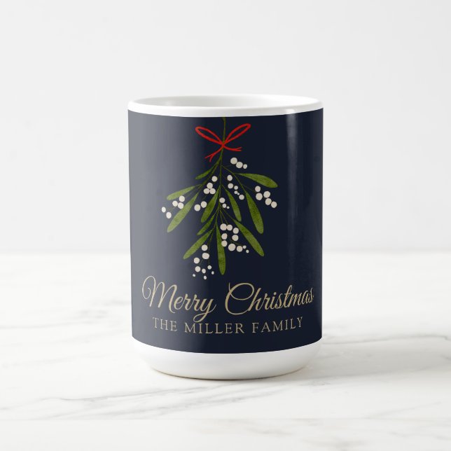 Taza De Café Navidades de mistletoe de la marina (Centro)