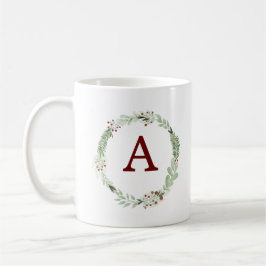 Taza De Café Navidades de monograma con regalo navideño