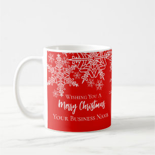 Taza De Café Navidades de negocios Snowflake Red