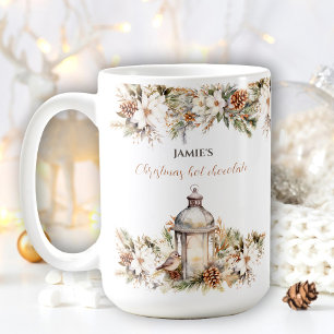 Taza De Café Navidades de nombre clásico elegante Chocolate cal