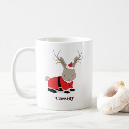 Taza De Café Navidades de nombre de Santa Jackalope