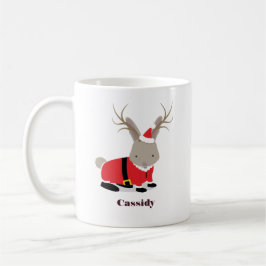 Taza De Café Navidades de nombre de Santa Jackalope
