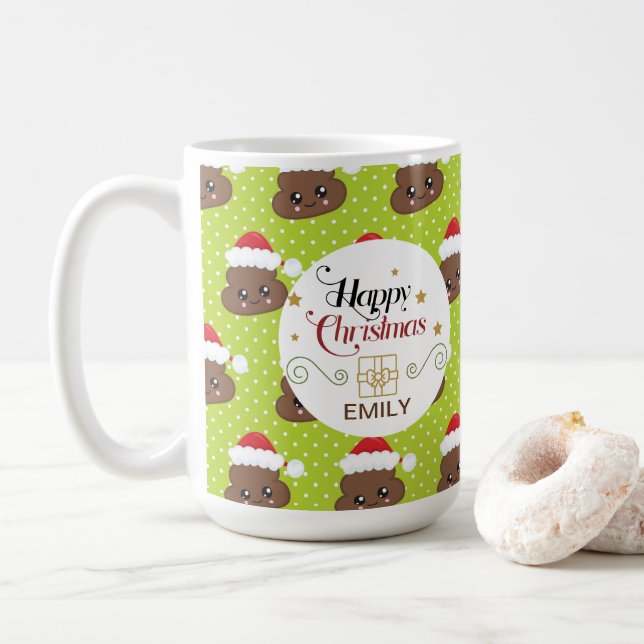 Taza De Café Navidades de nombres personalizados Mugs de regalo (Con donut)