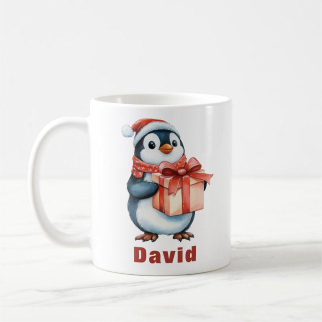 Taza De Café Navidades de nombres personalizados regalo de ping (Izquierda)