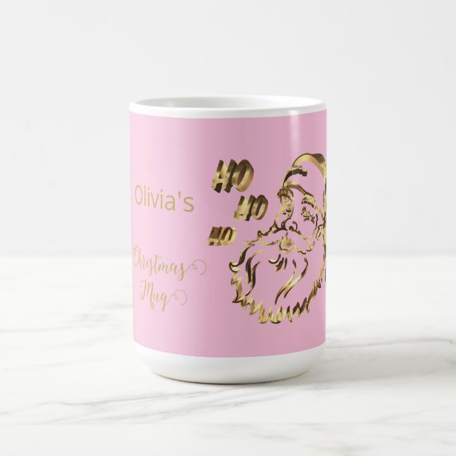 Taza De Café Navidades de Olivia Mug Cute Santa Pink (Centro)