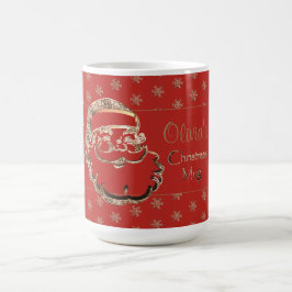 Taza De Café Navidades de Olivia Mug Cute Santa Red