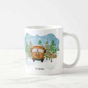 Taza De Café Navidades de oración de conductores de autobuses e