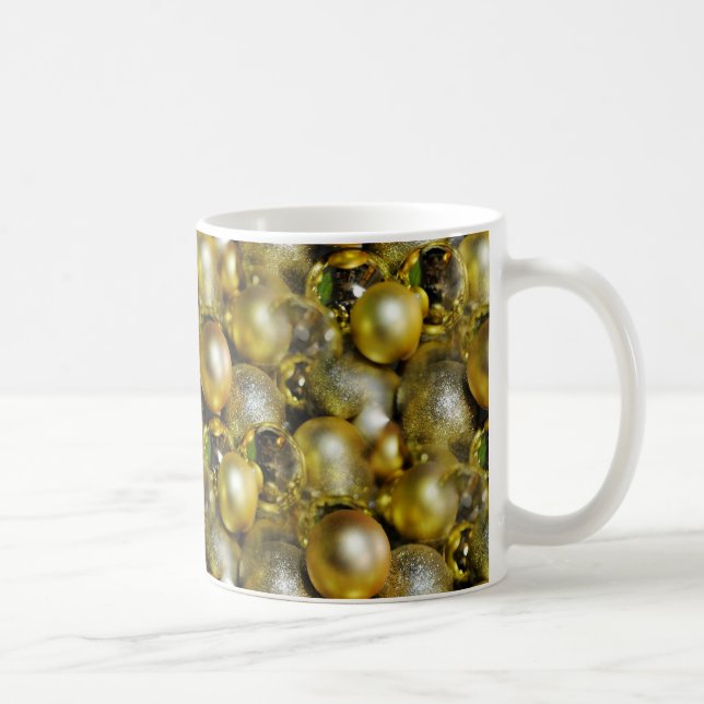 Taza De Café Navidades de oro Baubles (Derecha)