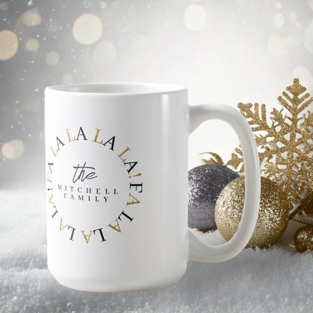 Taza De Café Navidades de oro negro Fa La ID1009 (Subido por el creador)
