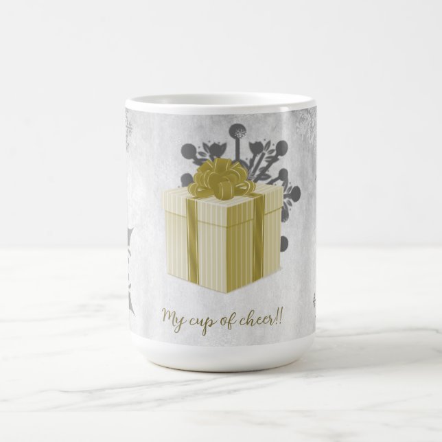 Taza De Café Navidades de oro regalan barba navideña (Centro)
