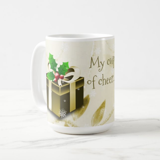 Taza De Café Navidades de oro regalan café Mug (Anverso izquierdo)