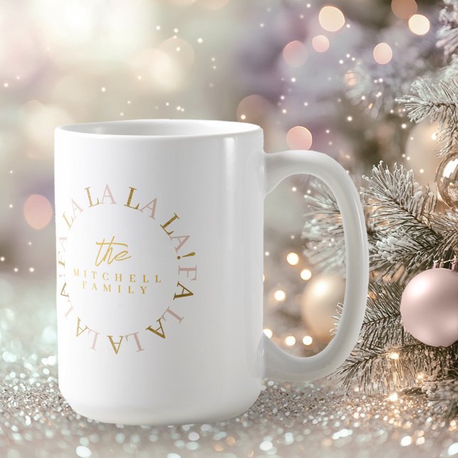 Taza De Café Navidades de oro rosado Fa La ID1009 (Subido por el creador)