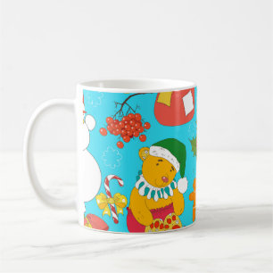Taza De Café Navidades De Oso De Teddy: Patrón Amigable Con Los